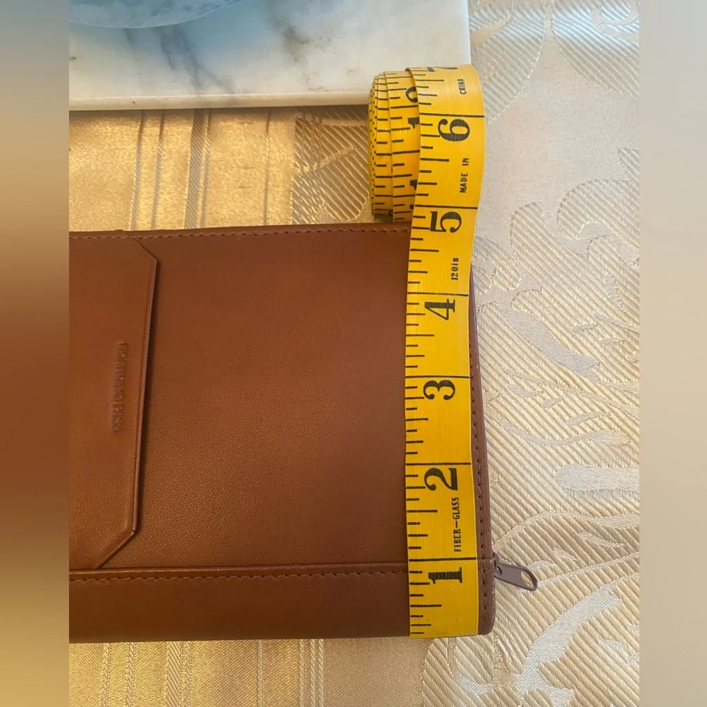 Brown leather travel wallet /documents case